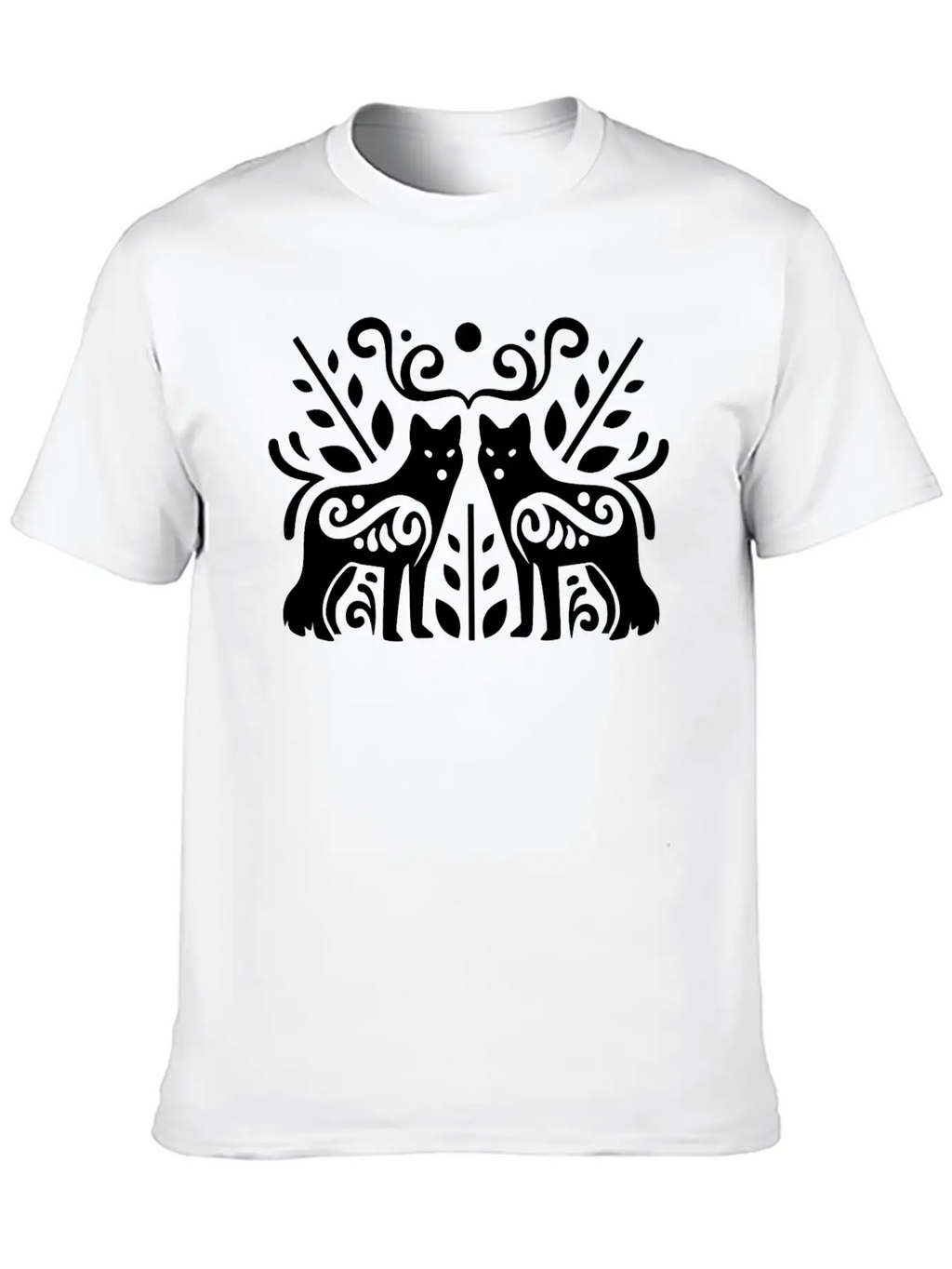 0557 Cool Wolf Vector Image Design Essential Unisex Summer Tee – Soft Cotton Casual Fit