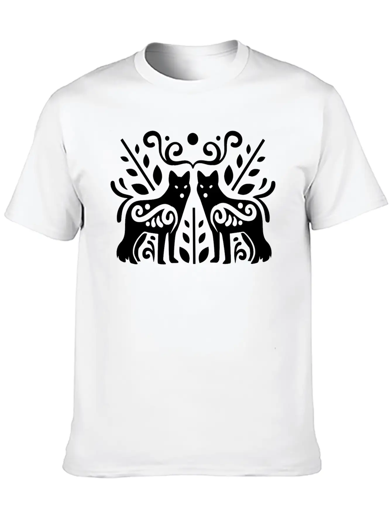 0557 Cool Wolf Vector Image Design Essential Unisex Summer Tee – Soft Cotton Casual Fit
