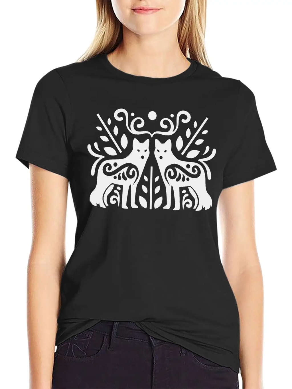 0557 Cool Wolf Vector Image Design Essential Unisex Summer Tee – Soft Cotton Casual Fit
