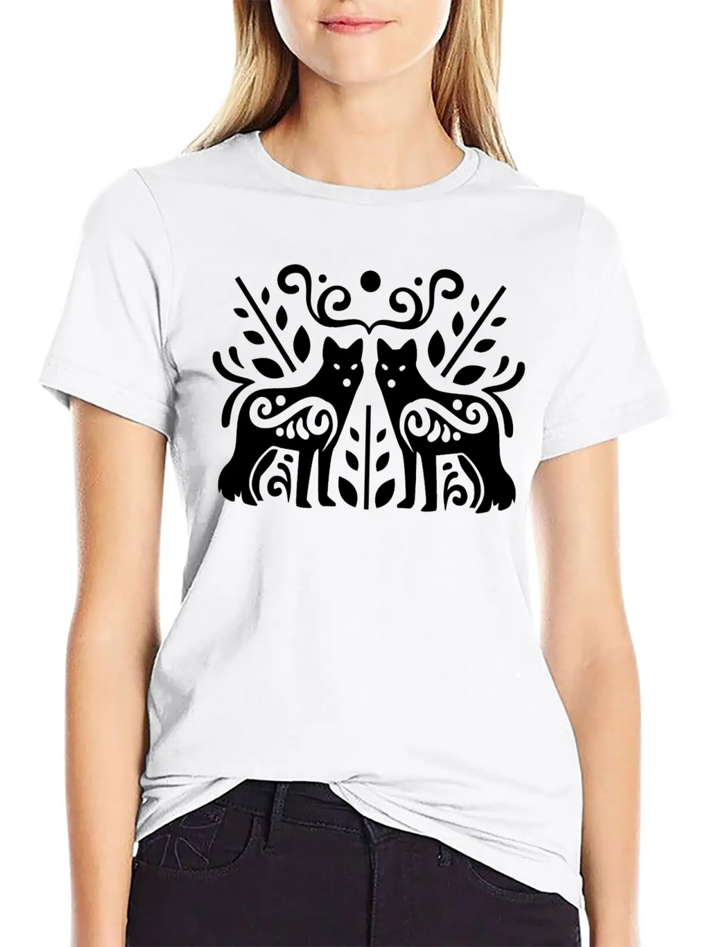 0557 Cool Wolf Vector Image Design Essential Unisex Summer Tee – Soft Cotton Casual Fit