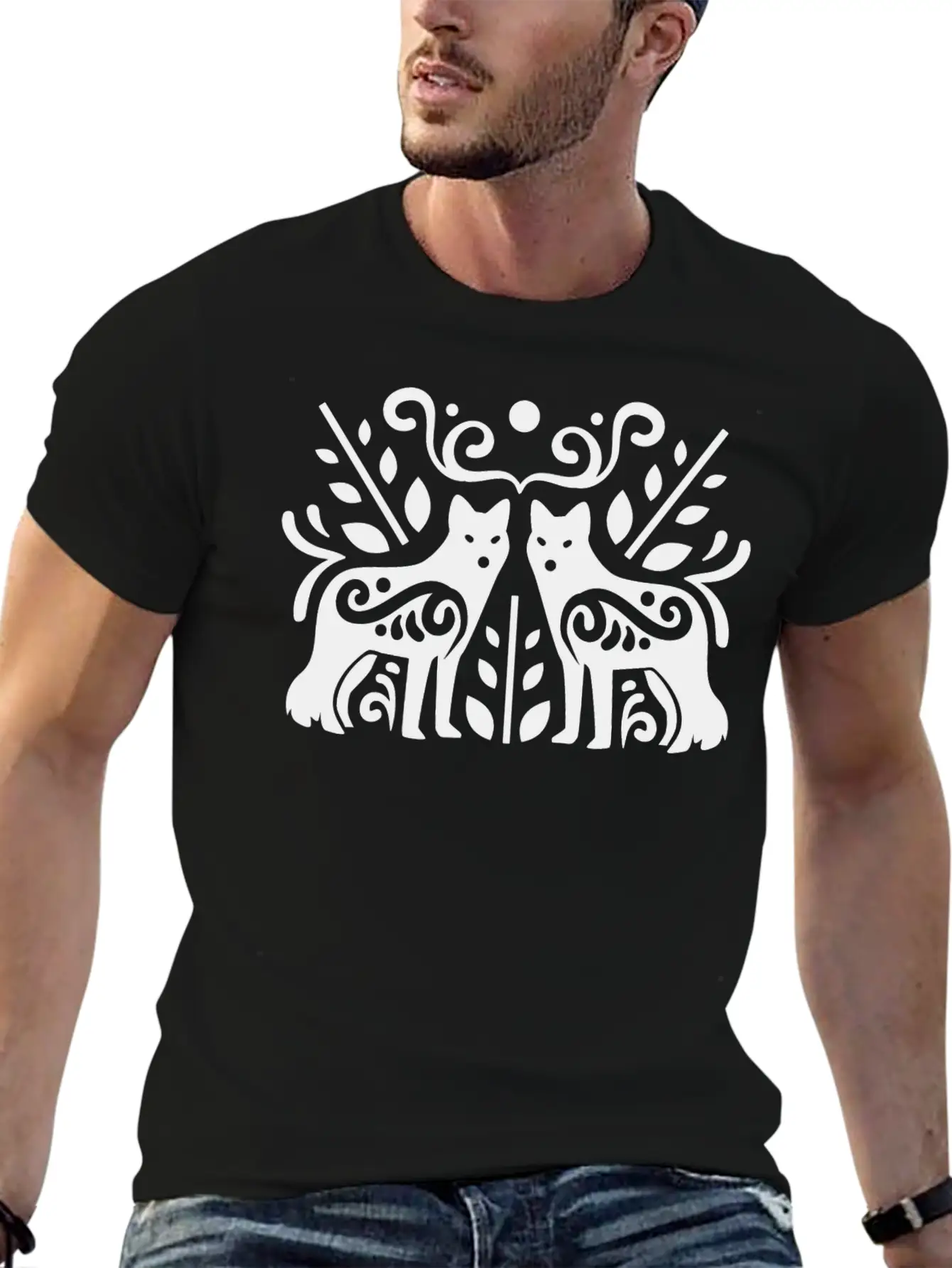 0557 Cool Wolf Vector Image Design Essential Unisex Summer Tee – Soft Cotton Casual Fit