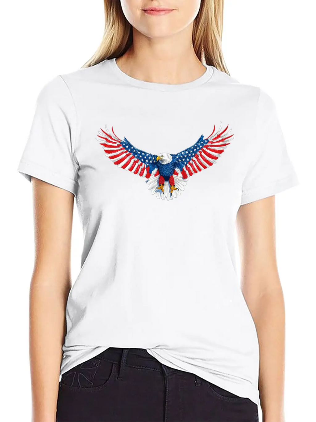 090 940 American Flag Eagle Essential Unisex Summer Tee – Soft Cotton Casual Fit