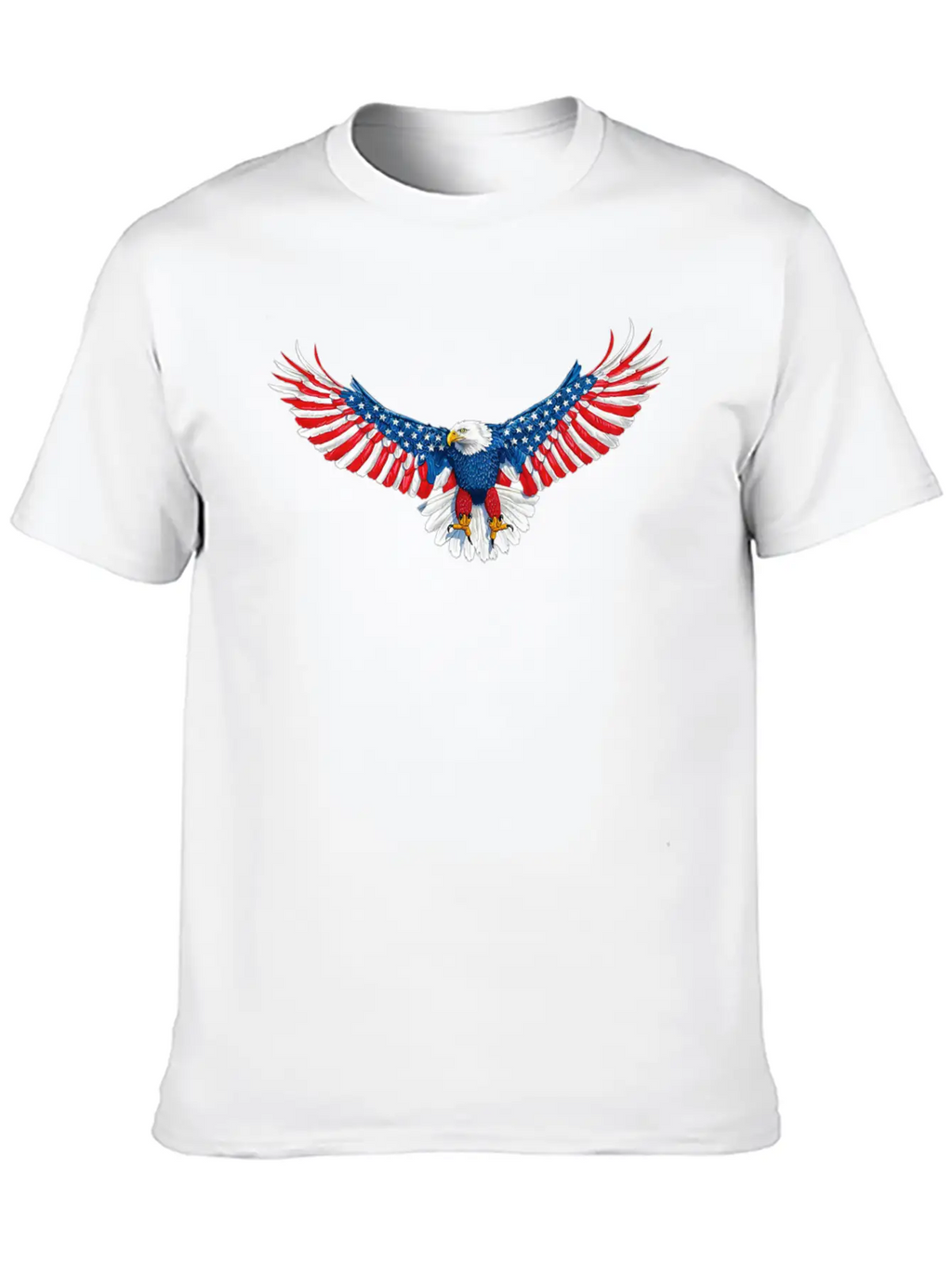 090 940 American Flag Eagle Essential Unisex Summer Tee – Soft Cotton Casual Fit