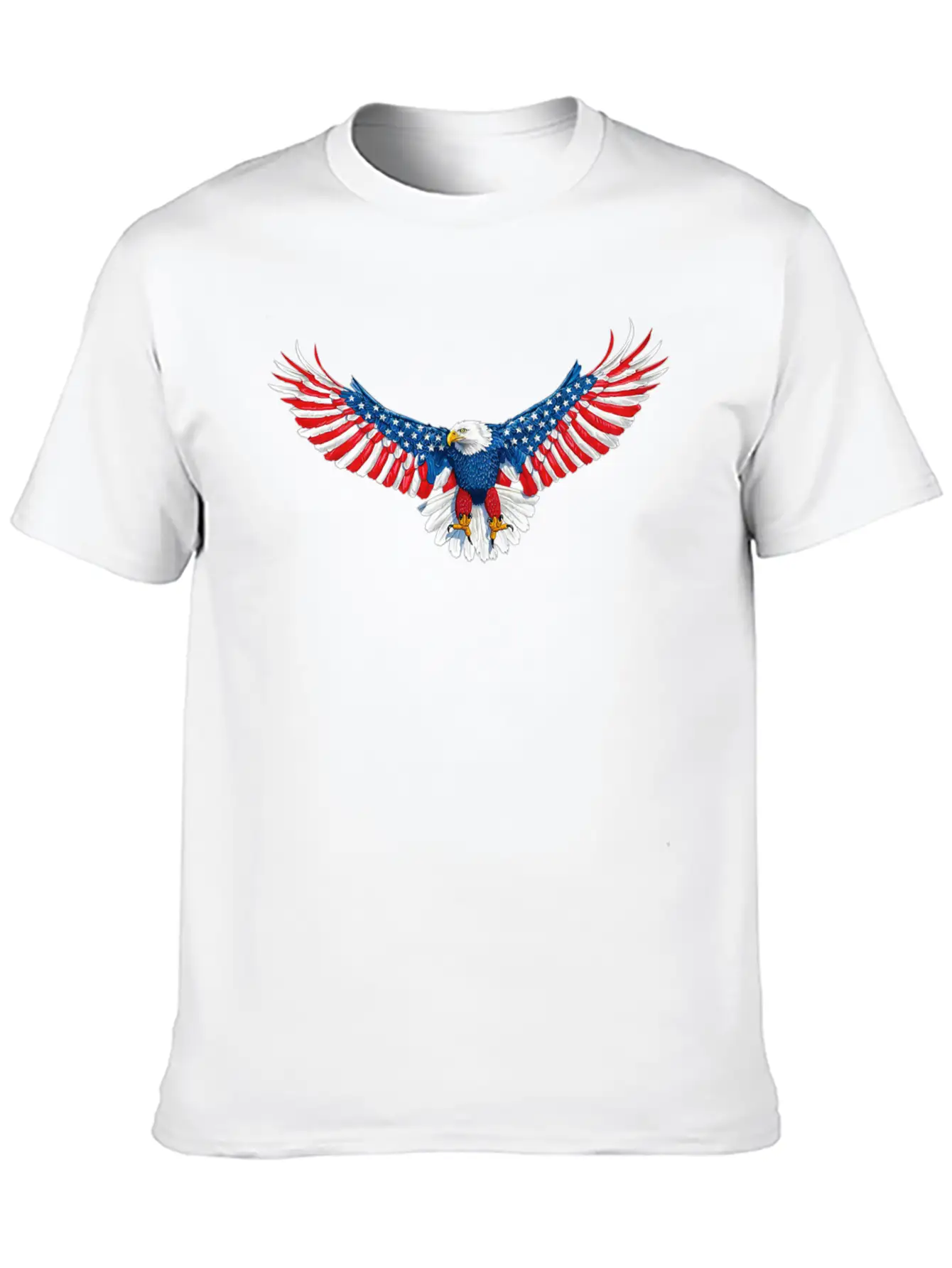090 940 American Flag Eagle Essential Unisex Summer Tee – Soft Cotton Casual Fit