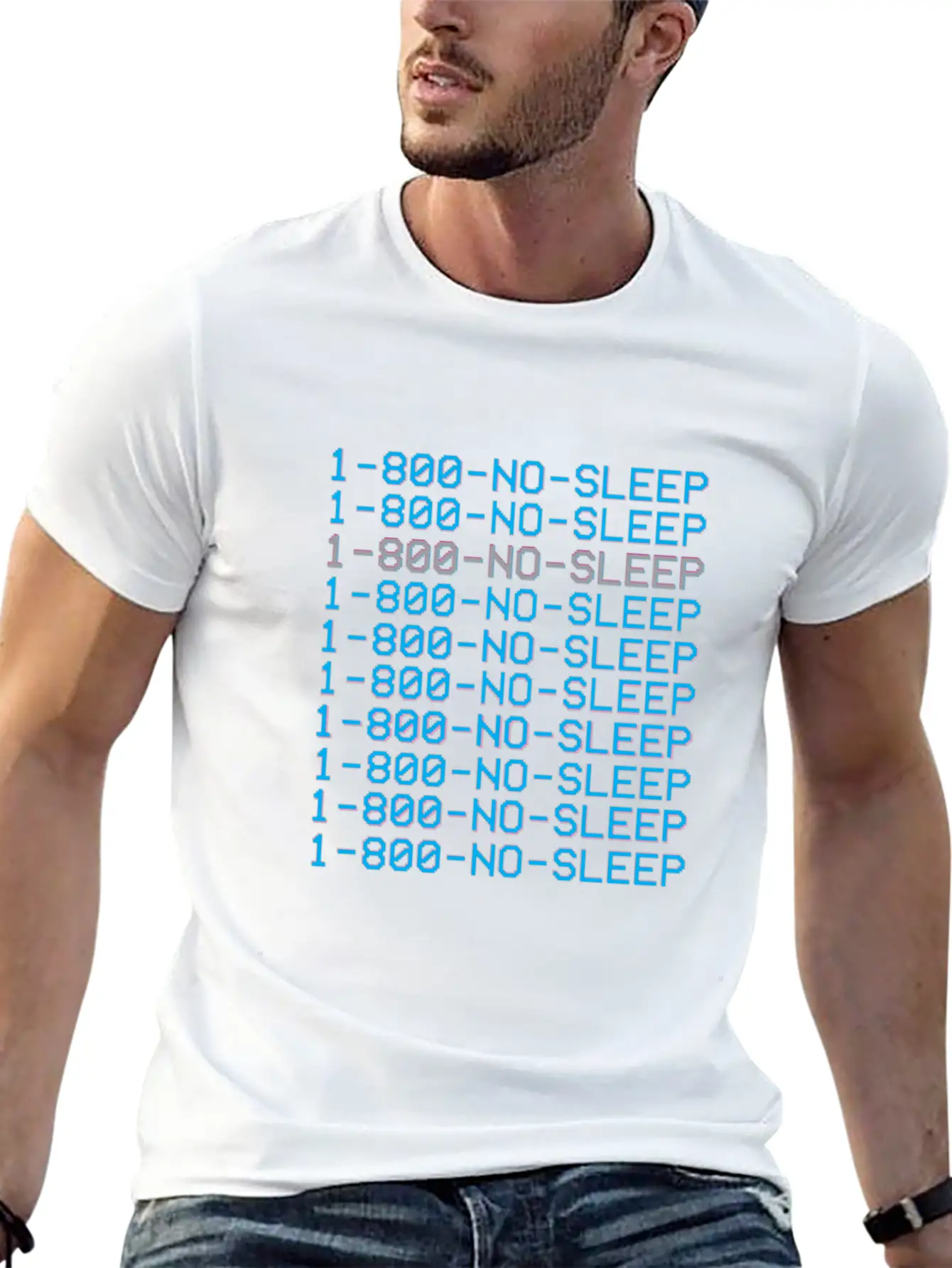 1 800 Vaporwave Aesthetic No Sleep Unisex Cotton Tee – Relaxed Fit For Any Occasion