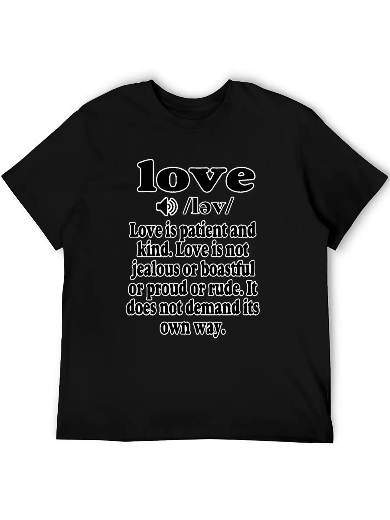1 Corinthians 13 Love Is Patient And Kind Classic Crew Neck Graphic Tee – Everyday Minimal Look