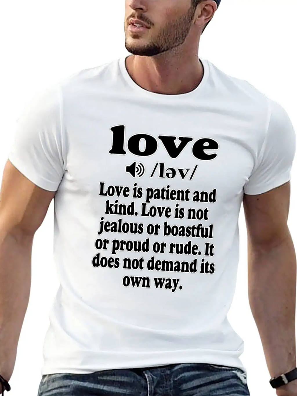 1 Corinthians 13 Love Is Patient And Kind Classic Crew Neck Graphic Tee – Everyday Minimal Look