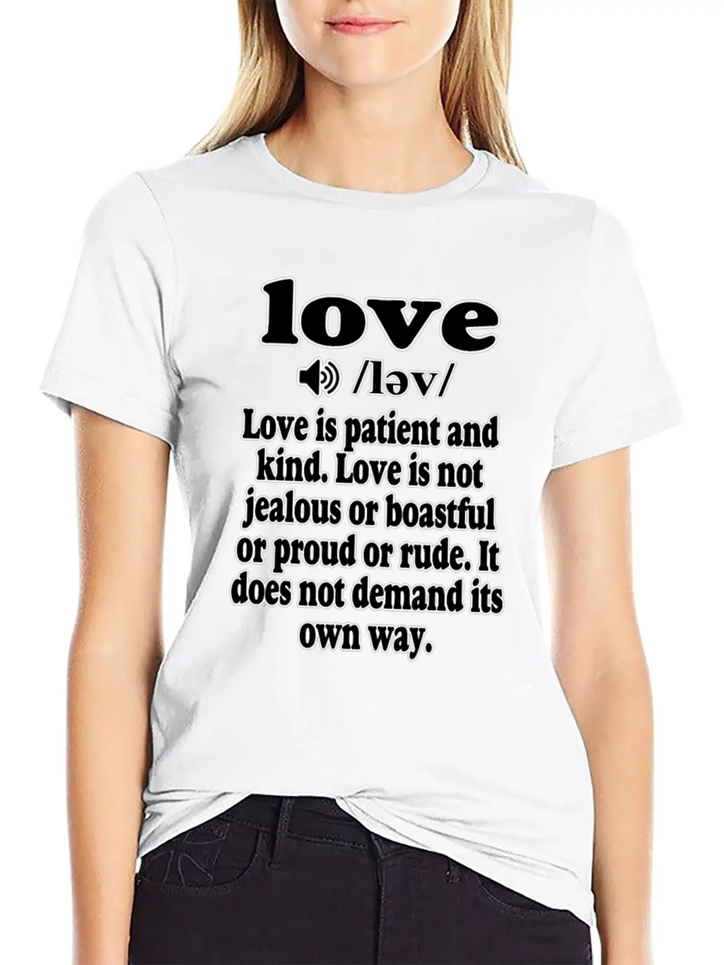 1 Corinthians 13 Love Is Patient And Kind Classic Crew Neck Graphic Tee – Everyday Minimal Look