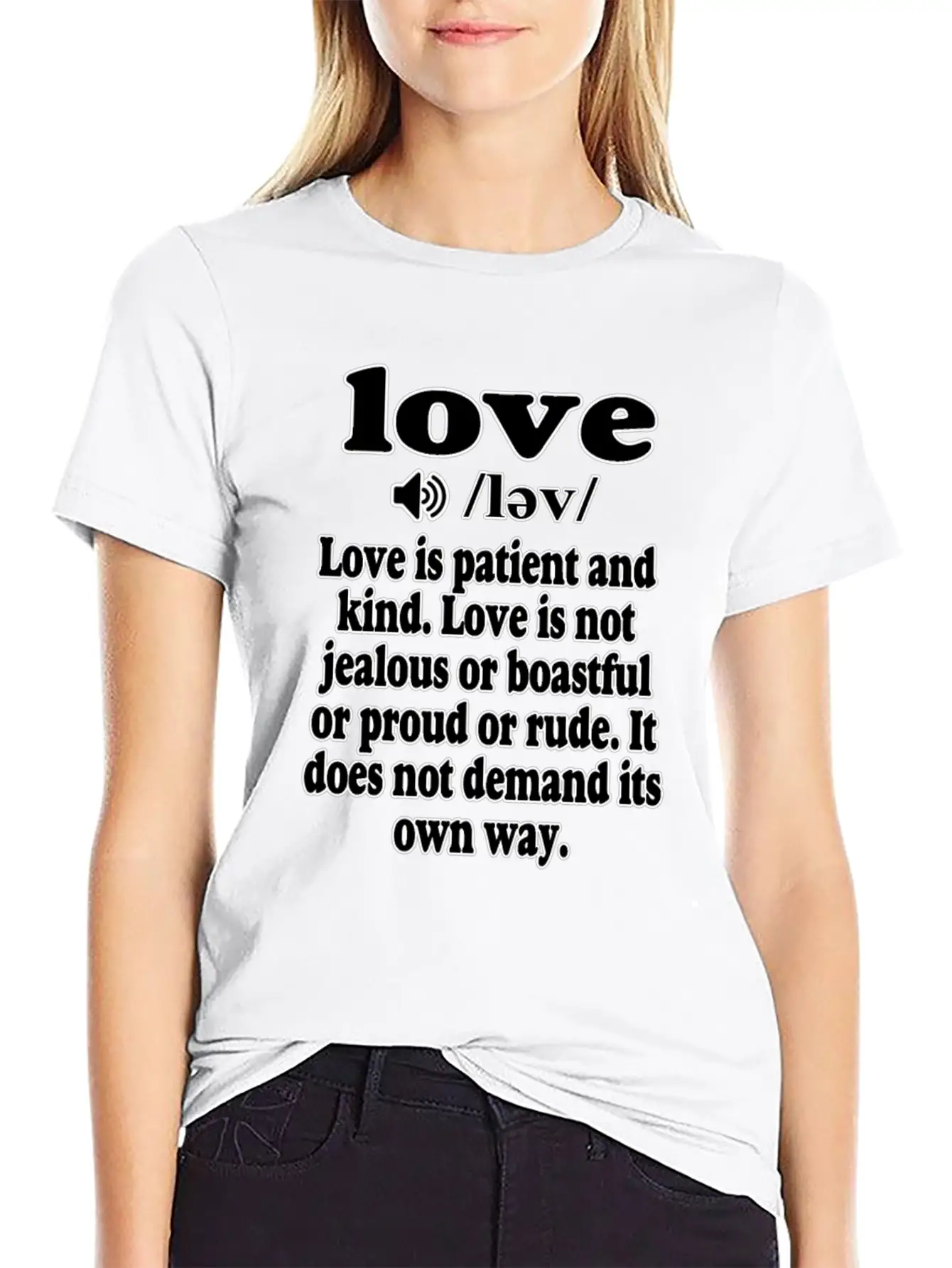1 Corinthians 13 Love Is Patient And Kind Classic Crew Neck Graphic Tee – Everyday Minimal Look