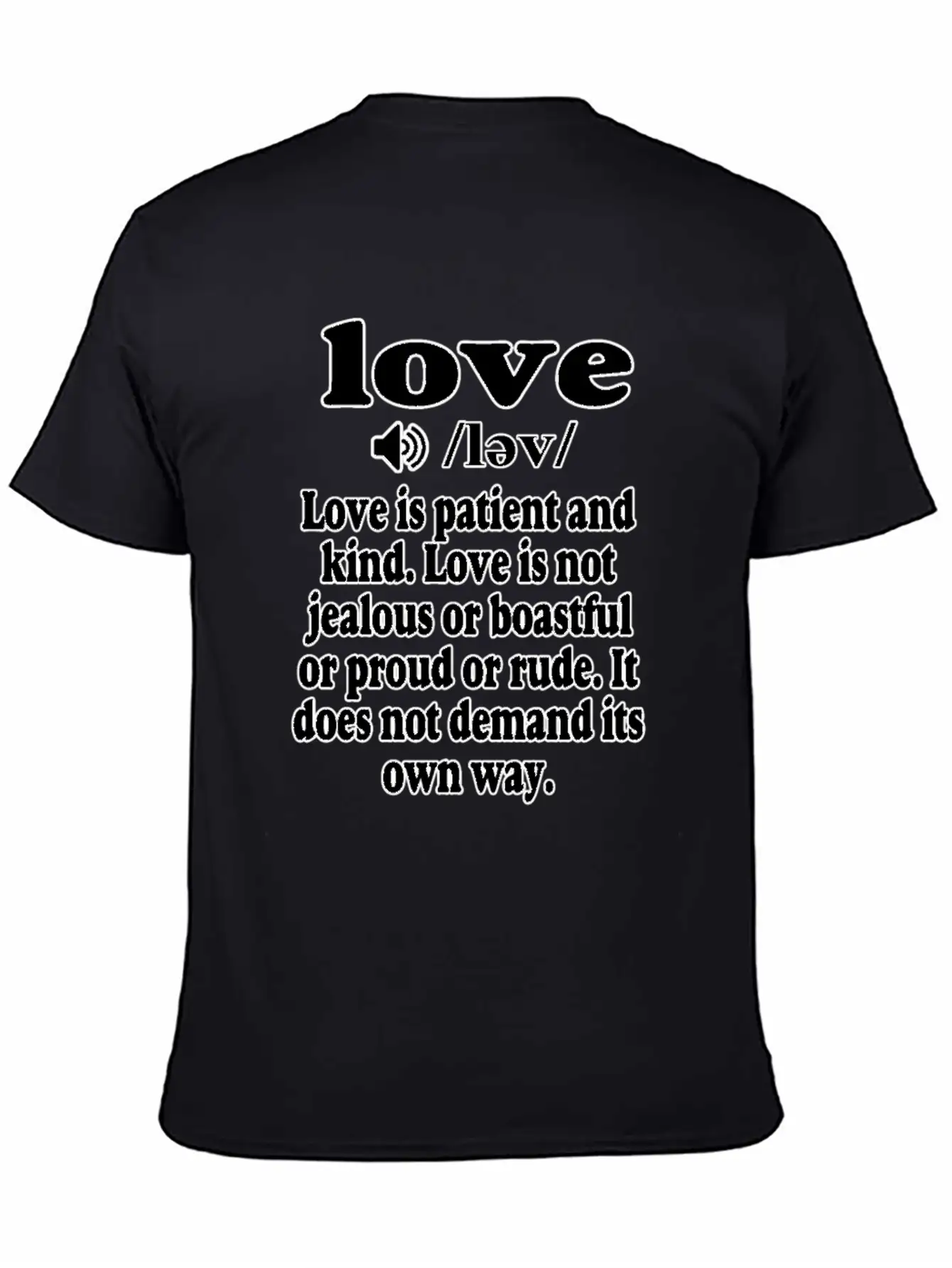 1 Corinthians 13 Love Is Patient And Kind Classic Crew Neck Graphic Tee – Everyday Minimal Look