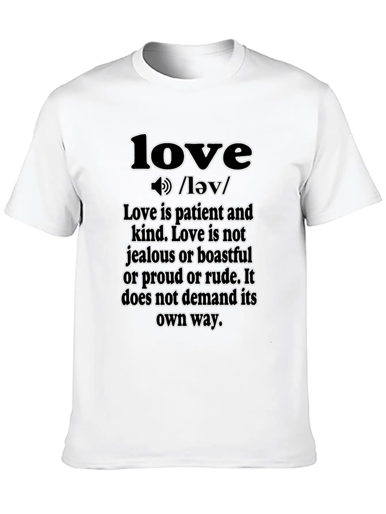 1 Corinthians 13 Love Is Patient And Kind Classic Crew Neck Graphic Tee – Everyday Minimal Look