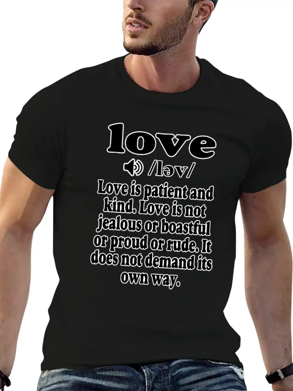 1 Corinthians 13 Love Is Patient And Kind Classic Crew Neck Graphic Tee – Everyday Minimal Look