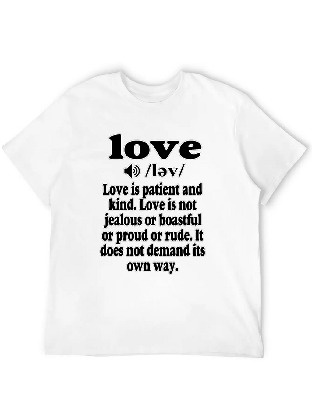 1 Corinthians 13 Love Is Patient And Kind Classic Crew Neck Graphic Tee – Everyday Minimal Look