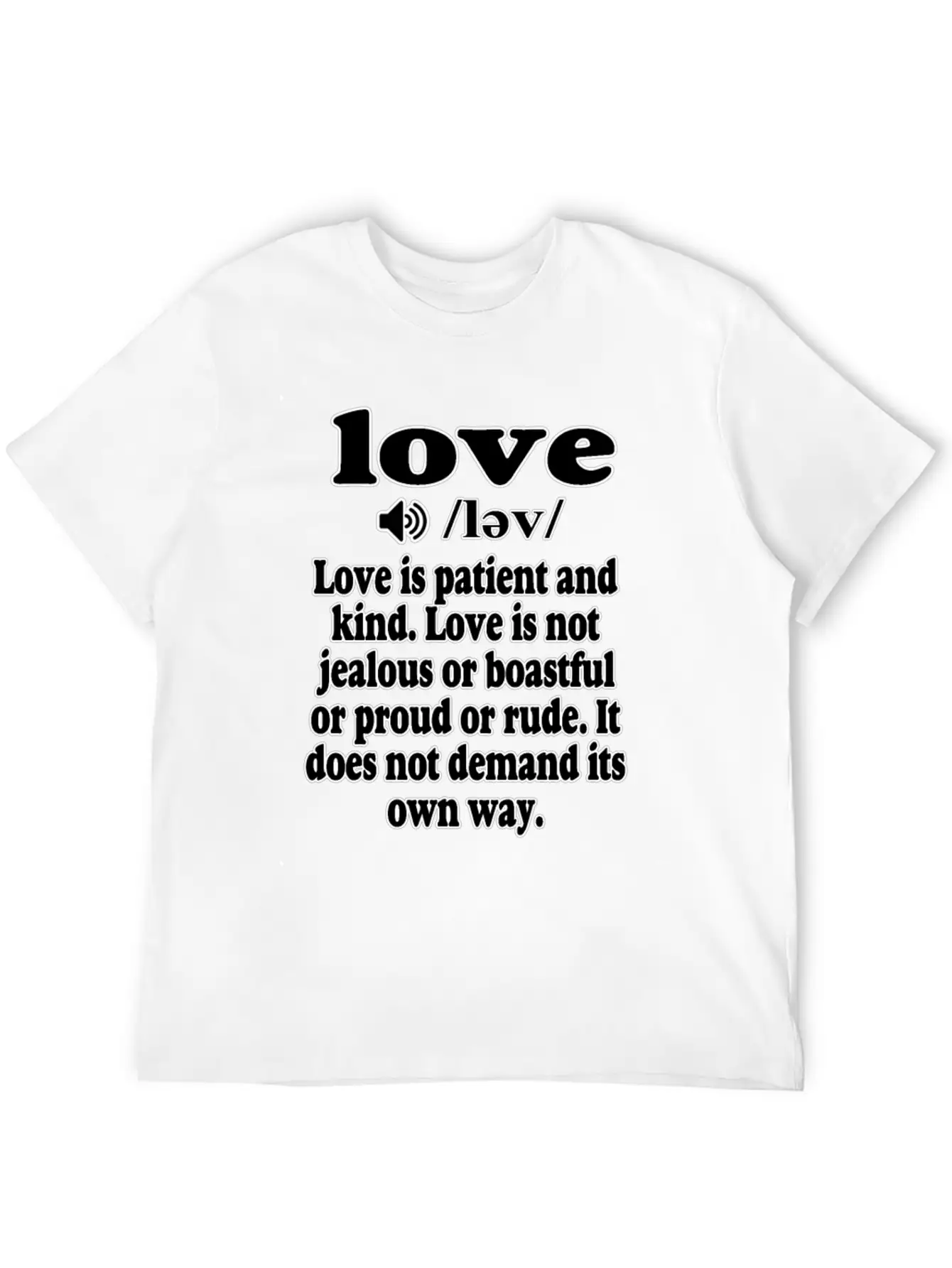 1 Corinthians 13 Love Is Patient And Kind Classic Crew Neck Graphic Tee – Everyday Minimal Look