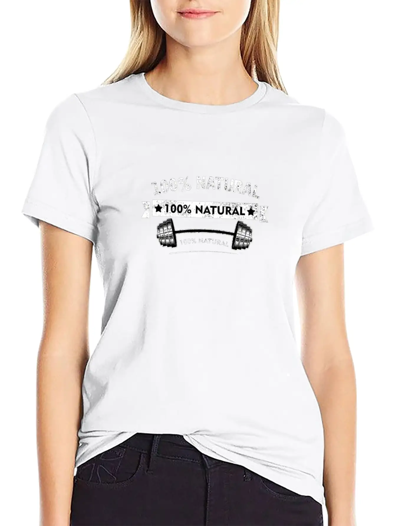 100% Natural Body Builder Unisex Short Sleeve Soft Cotton T-Shirt – Casual Everyday Wear