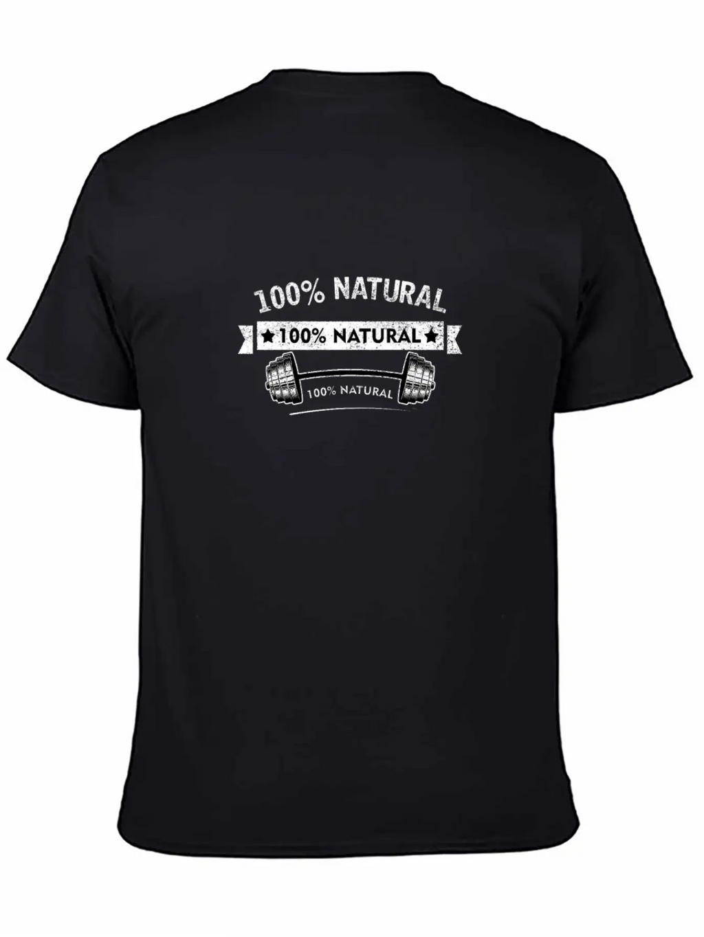 100% Natural Body Builder Unisex Short Sleeve Soft Cotton T-Shirt – Casual Everyday Wear