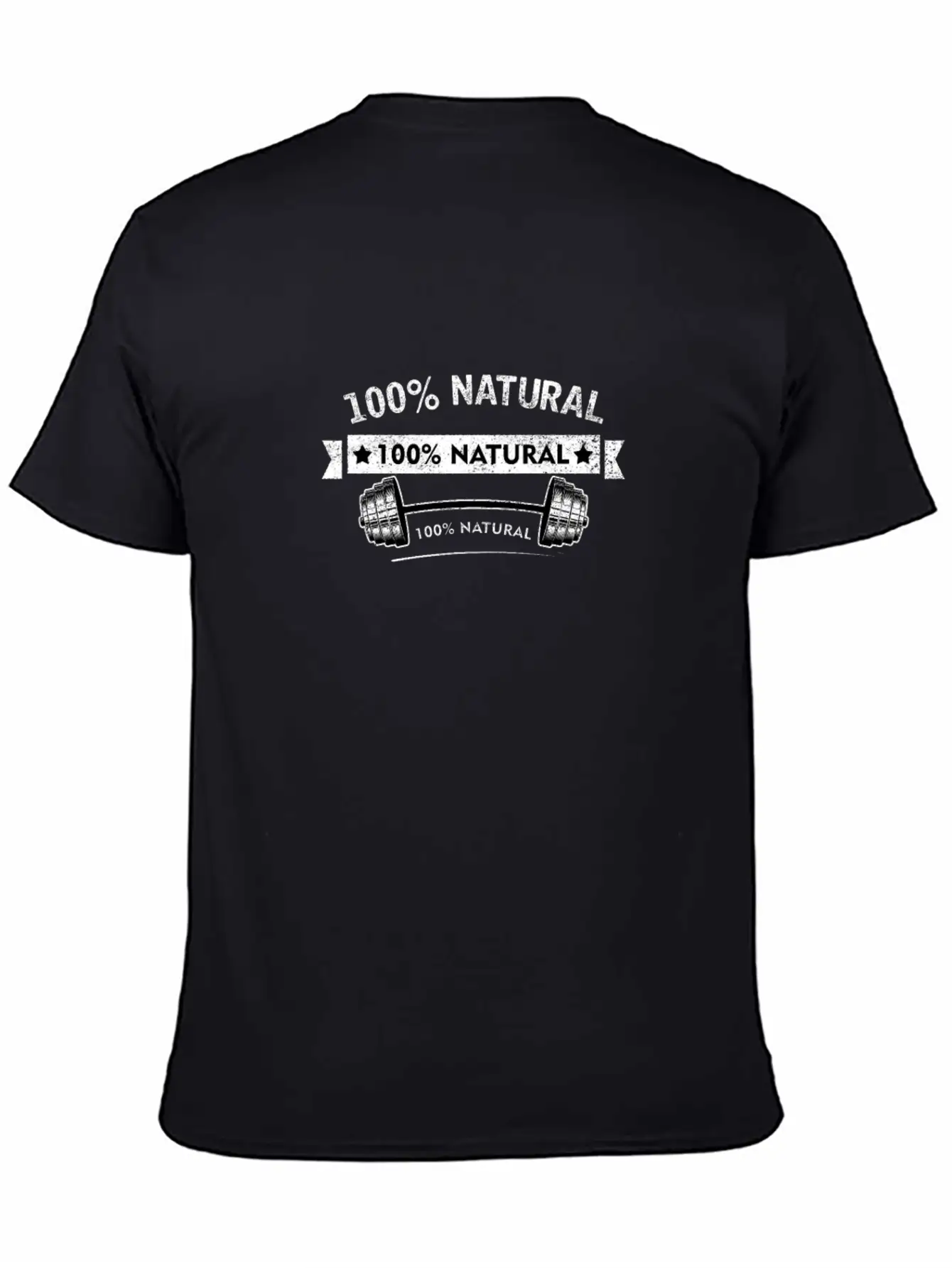 100% Natural Body Builder Unisex Short Sleeve Soft Cotton T-Shirt – Casual Everyday Wear