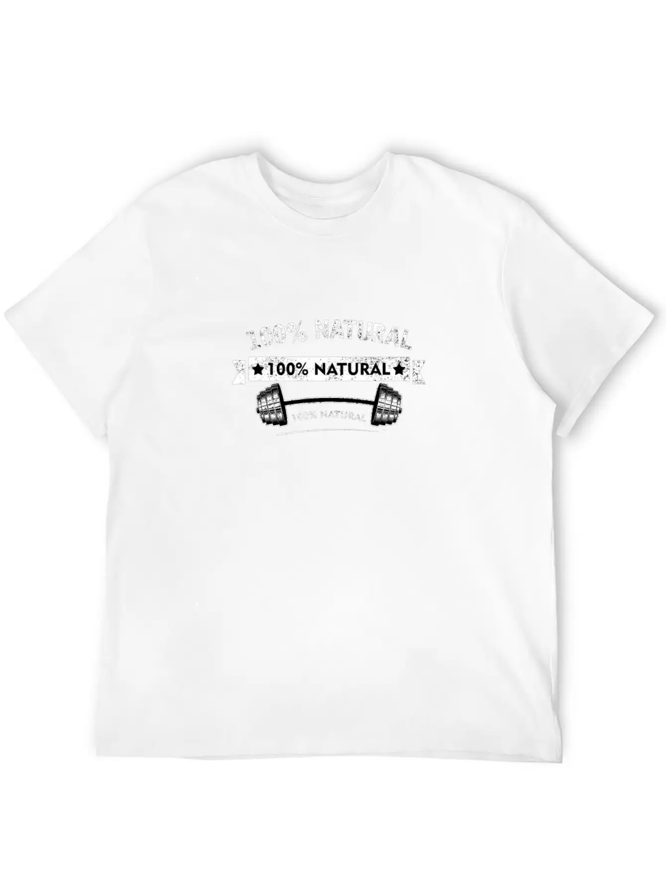 100% Natural Body Builder Unisex Short Sleeve Soft Cotton T-Shirt – Casual Everyday Wear
