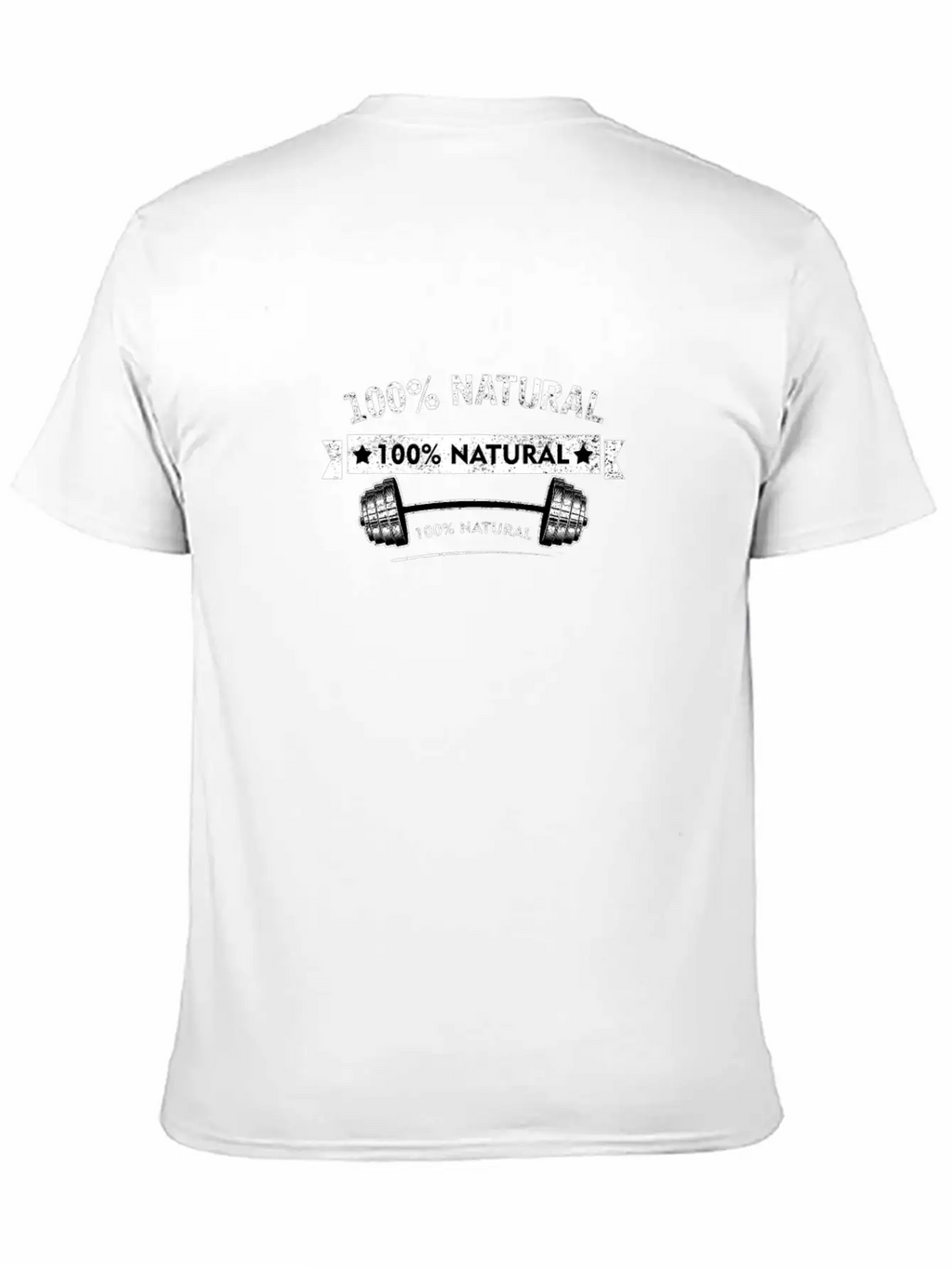 100% Natural Body Builder Unisex Short Sleeve Soft Cotton T-Shirt – Casual Everyday Wear