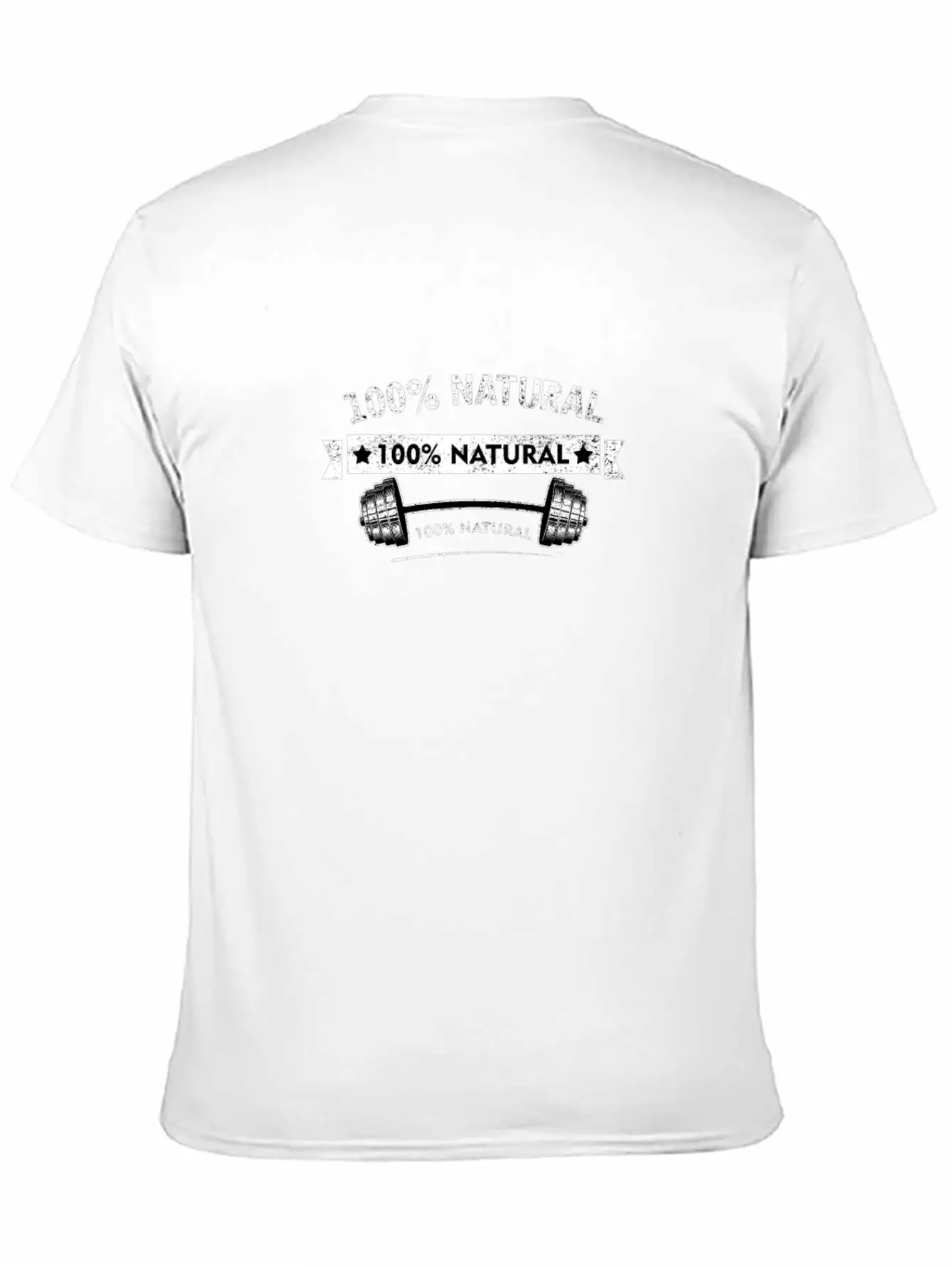 100% Natural Body Builder Unisex Short Sleeve Soft Cotton T-Shirt – Casual Everyday Wear