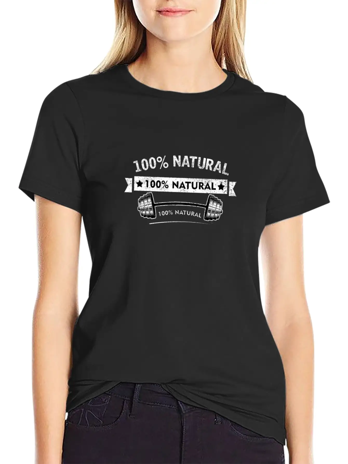 100% Natural Body Builder Unisex Short Sleeve Soft Cotton T-Shirt – Casual Everyday Wear