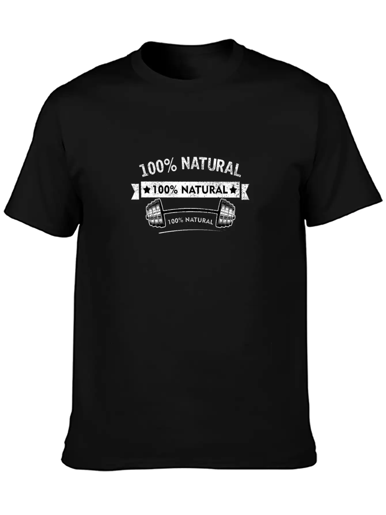 100% Natural Body Builder Unisex Short Sleeve Soft Cotton T-Shirt – Casual Everyday Wear