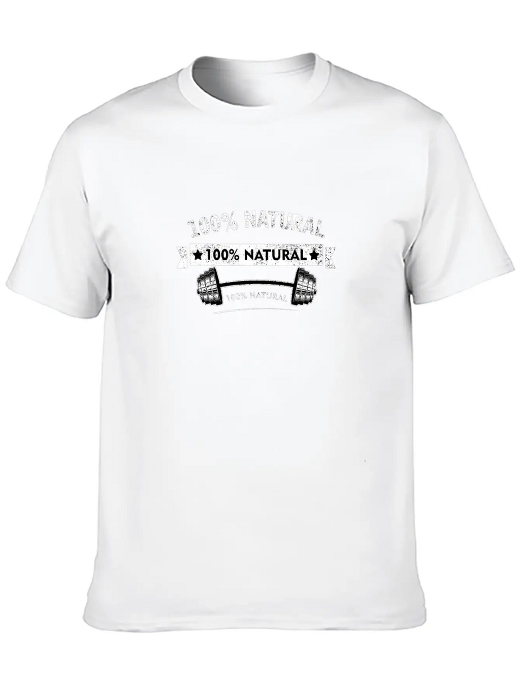 100% Natural Body Builder Unisex Short Sleeve Soft Cotton T-Shirt – Casual Everyday Wear
