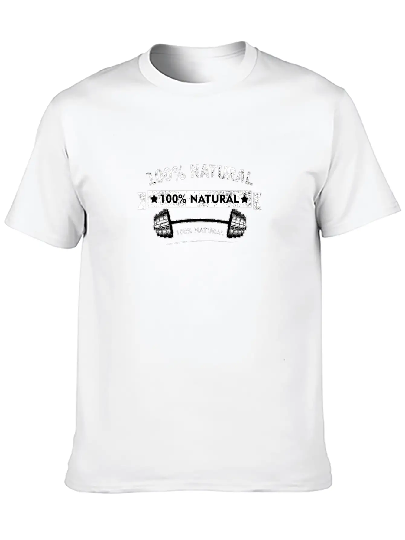 100% Natural Body Builder Unisex Short Sleeve Soft Cotton T-Shirt – Casual Everyday Wear