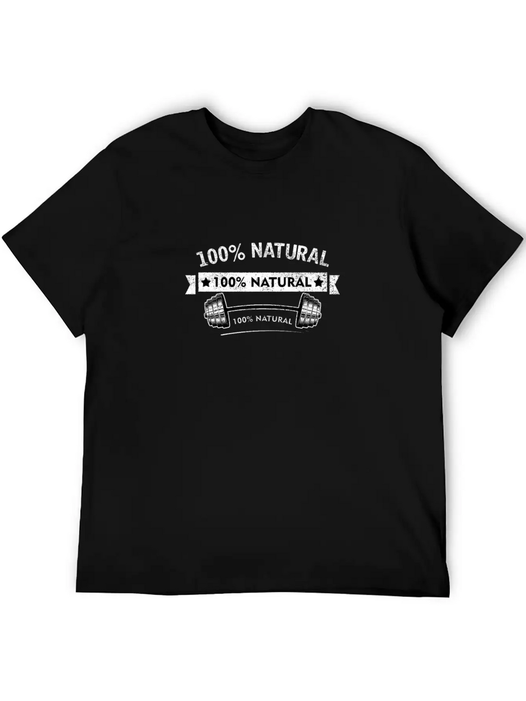 100% Natural Body Builder Unisex Short Sleeve Soft Cotton T-Shirt – Casual Everyday Wear