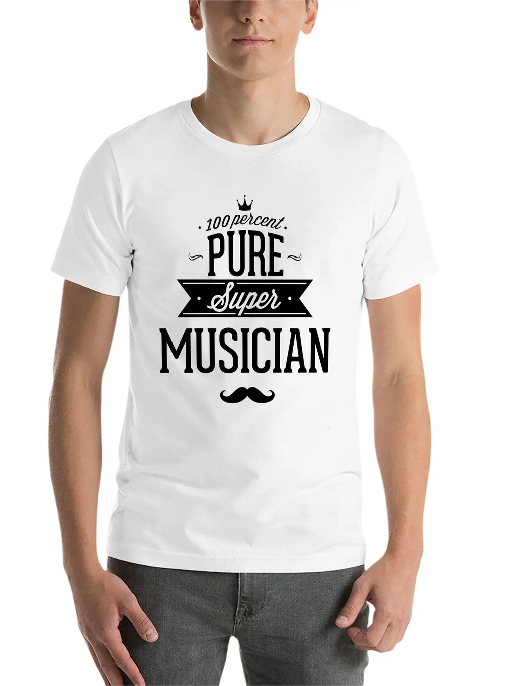 100 Percent Pure Super Musician Classic Fit Graphic Tee For Daily Comfort – Unisex Cotton Shirt