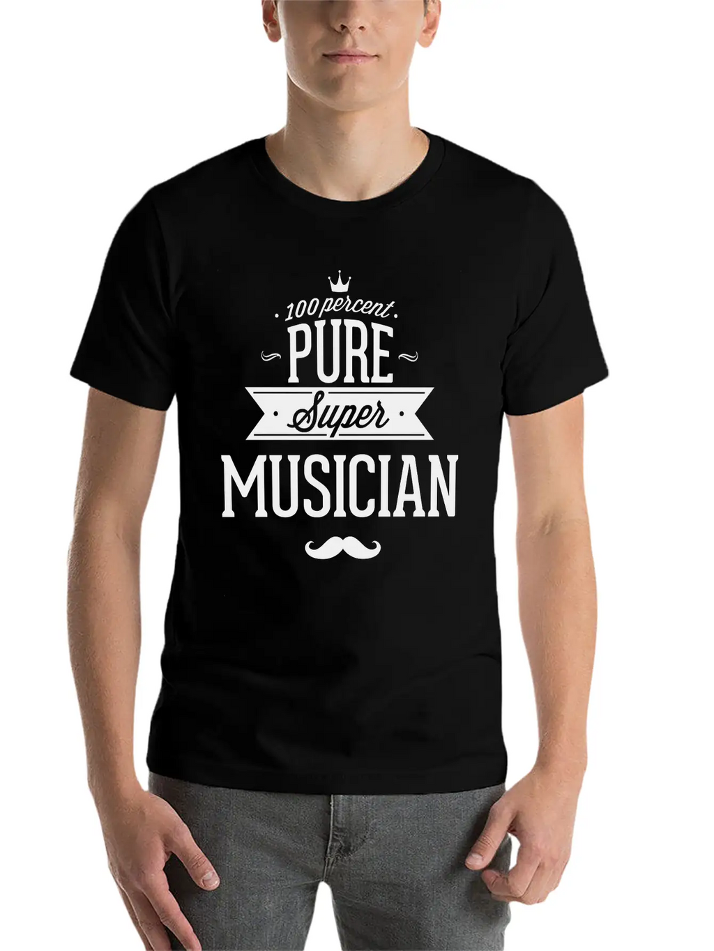 100 Percent Pure Super Musician Classic Fit Graphic Tee For Daily Comfort – Unisex Cotton Shirt