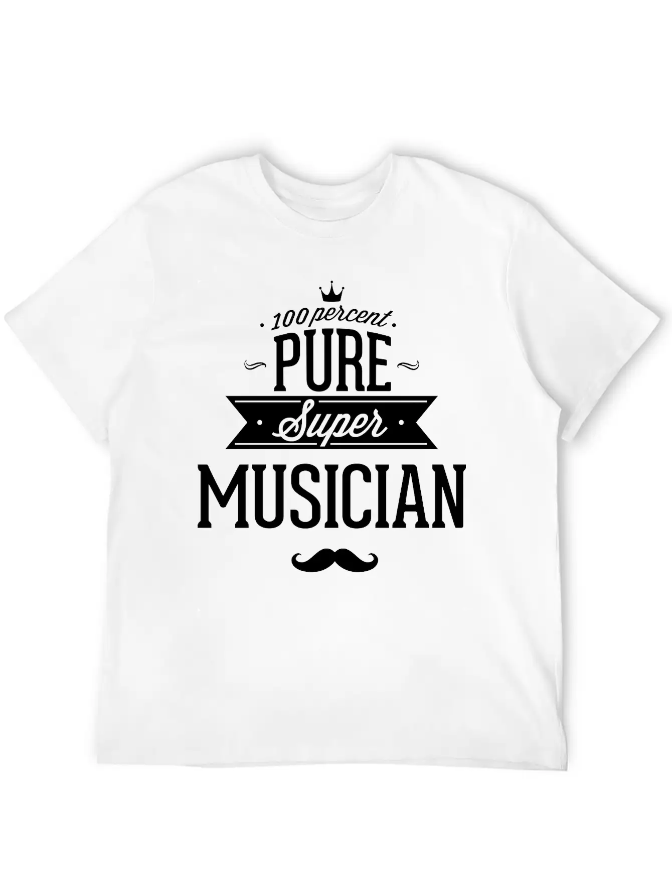 100 Percent Pure Super Musician Classic Fit Graphic Tee For Daily Comfort – Unisex Cotton Shirt