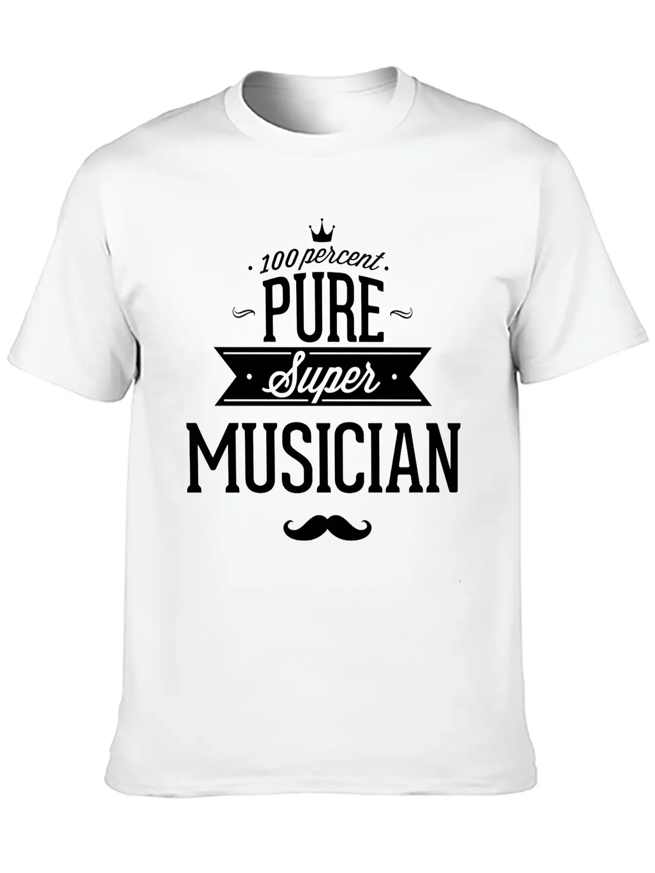 100 Percent Pure Super Musician Classic Fit Graphic Tee For Daily Comfort – Unisex Cotton Shirt