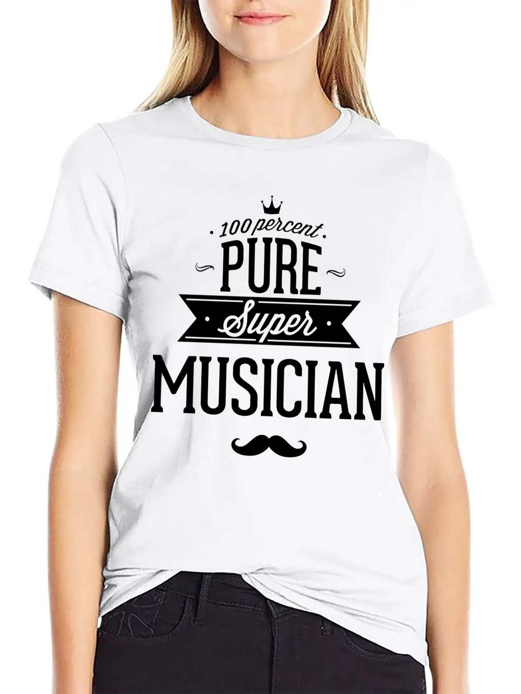 100 Percent Pure Super Musician Classic Fit Graphic Tee For Daily Comfort – Unisex Cotton Shirt
