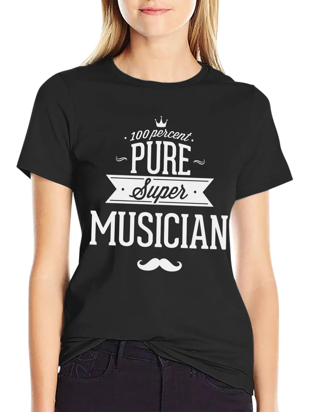 100 Percent Pure Super Musician Classic Fit Graphic Tee For Daily Comfort – Unisex Cotton Shirt