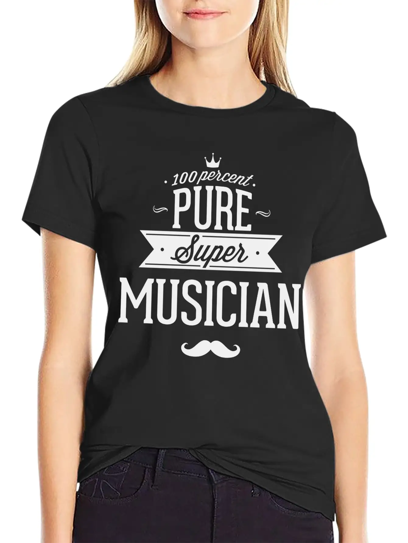100 Percent Pure Super Musician Classic Fit Graphic Tee For Daily Comfort – Unisex Cotton Shirt