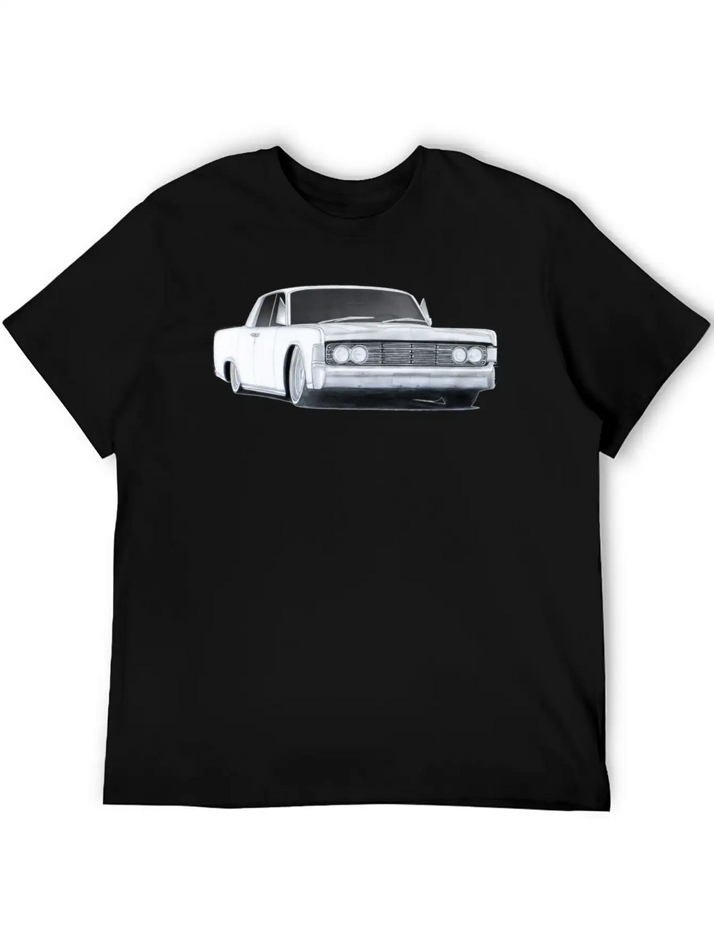 1965 Lincoln Continental Drawing Classic Cotton Tee – Unisex Comfort For Any Season