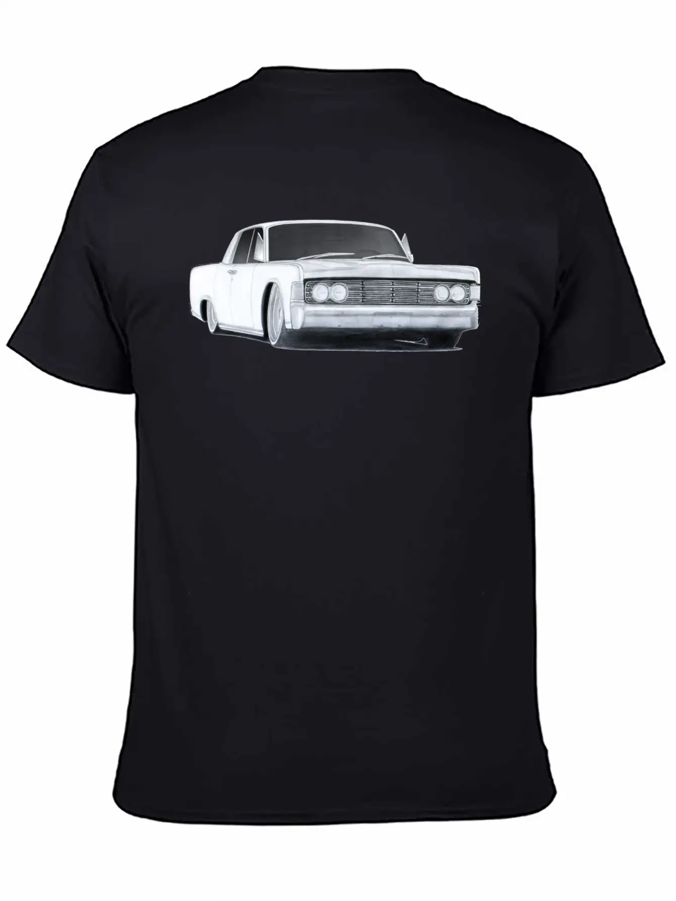 1965 Lincoln Continental Drawing Classic Cotton Tee – Unisex Comfort For Any Season