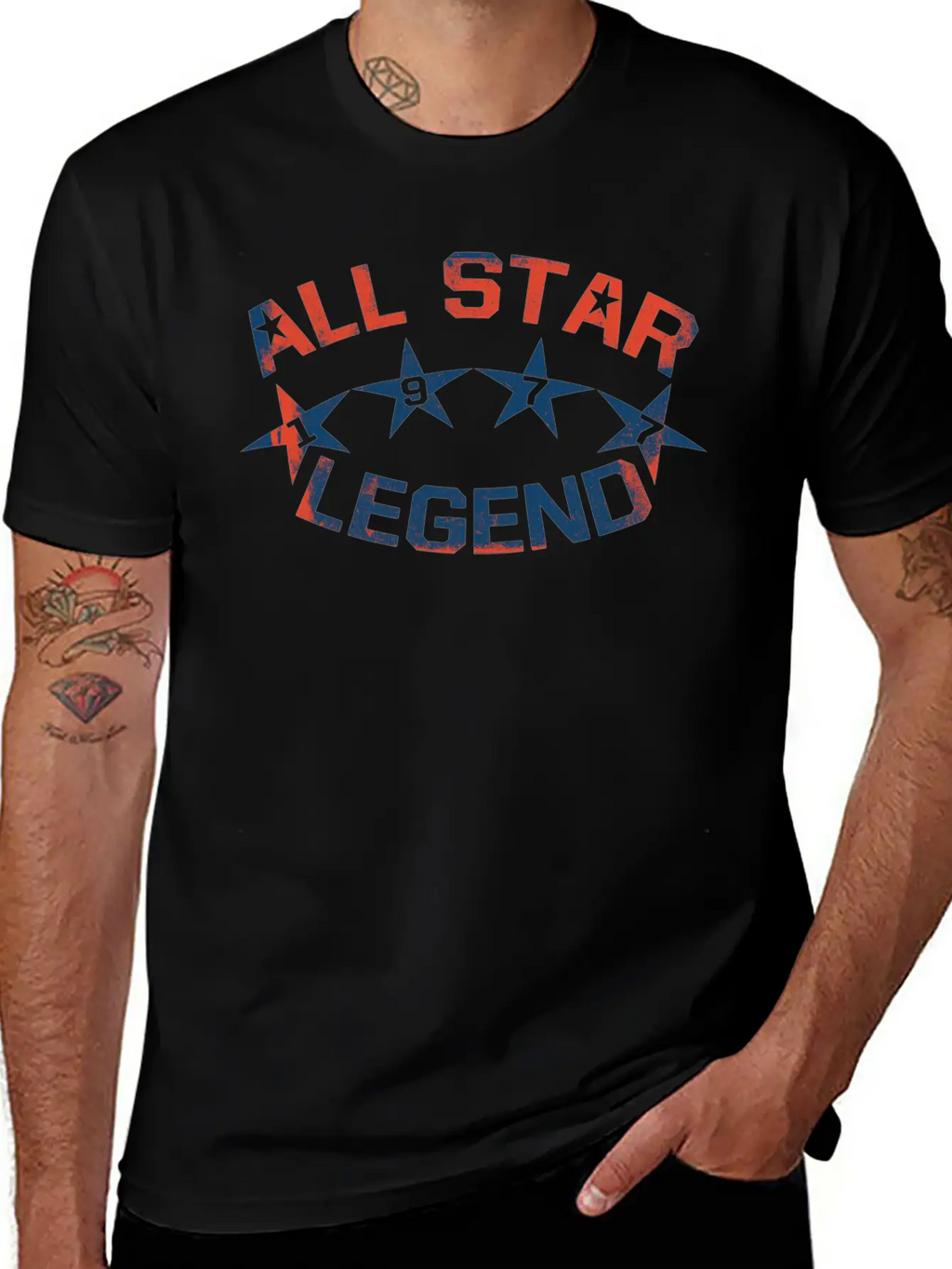 1977 All Star Legend Classic Crew Neck Graphic Tee – Everyday Minimal Look