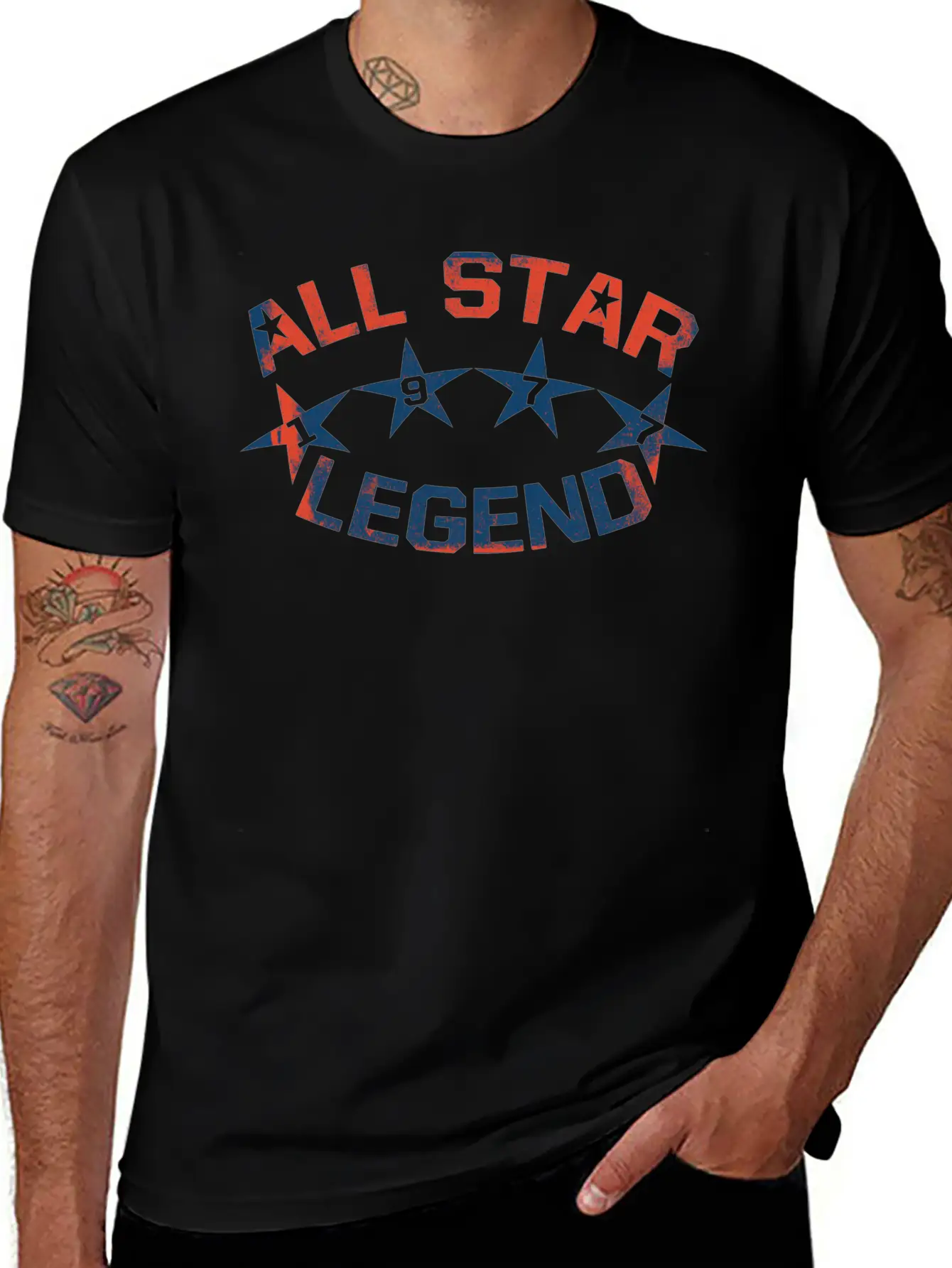 1977 All Star Legend Classic Crew Neck Graphic Tee – Everyday Minimal Look
