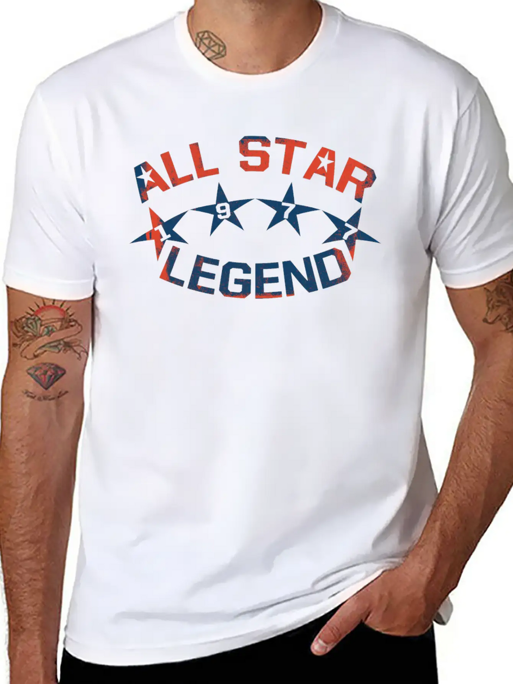 1977 All Star Legend Classic Crew Neck Graphic Tee – Everyday Minimal Look