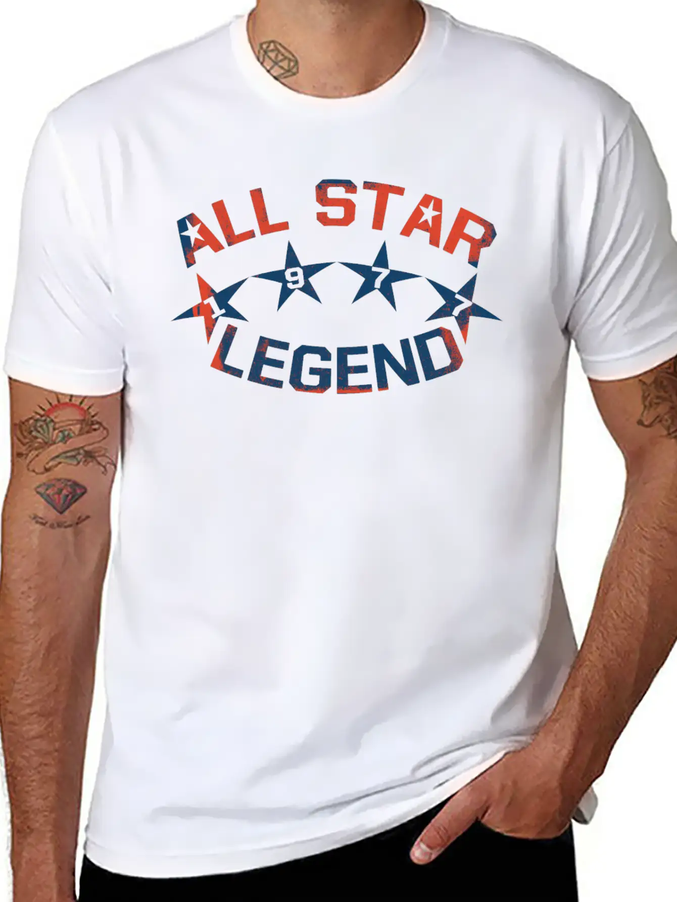 1977 All Star Legend Classic Crew Neck Graphic Tee – Everyday Minimal Look