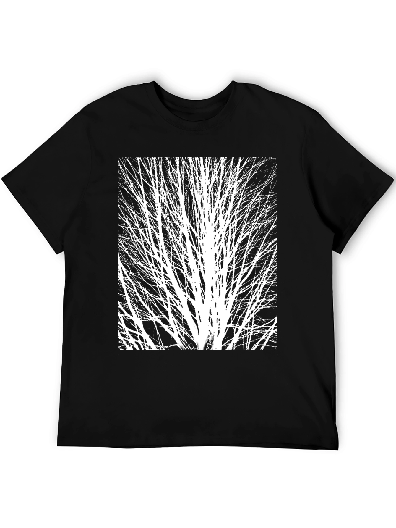 Abstract Tree Graphic Black Tee