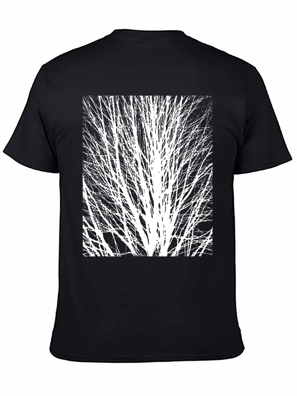 Abstract Tree Graphic Black Tee