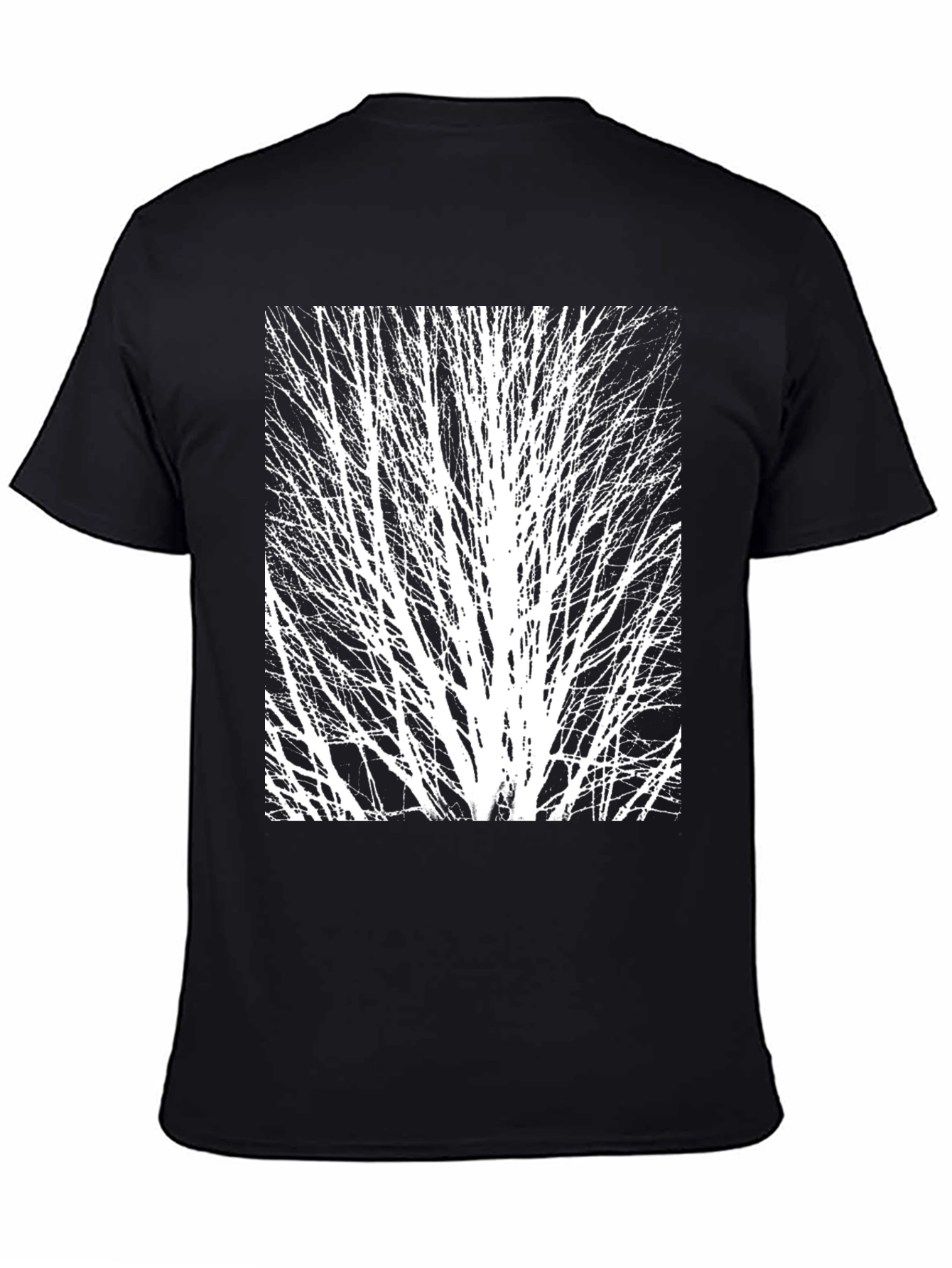 Abstract Tree Graphic Black Tee