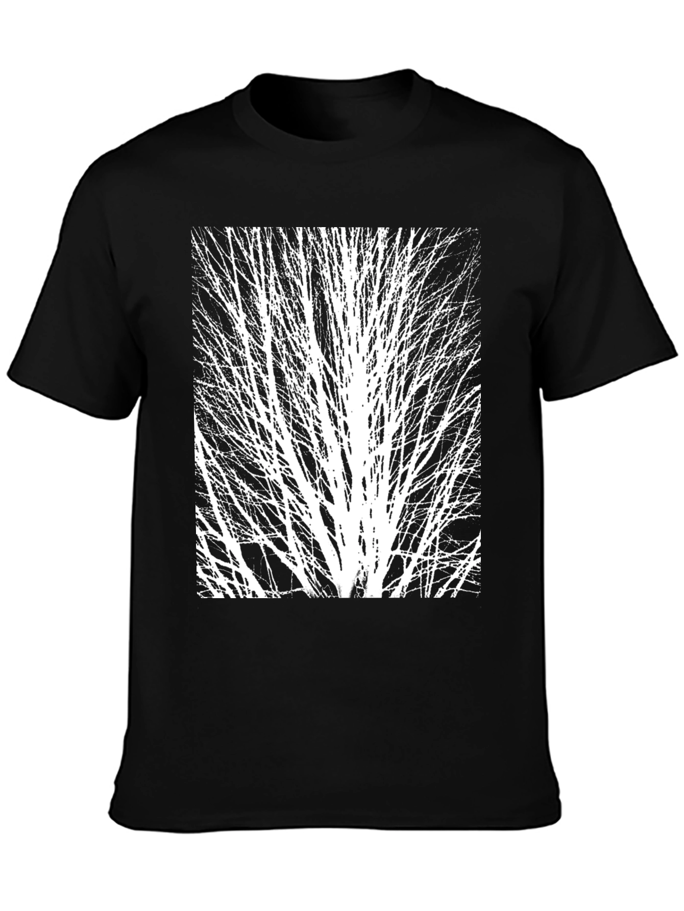 Abstract Tree Graphic Black Tee