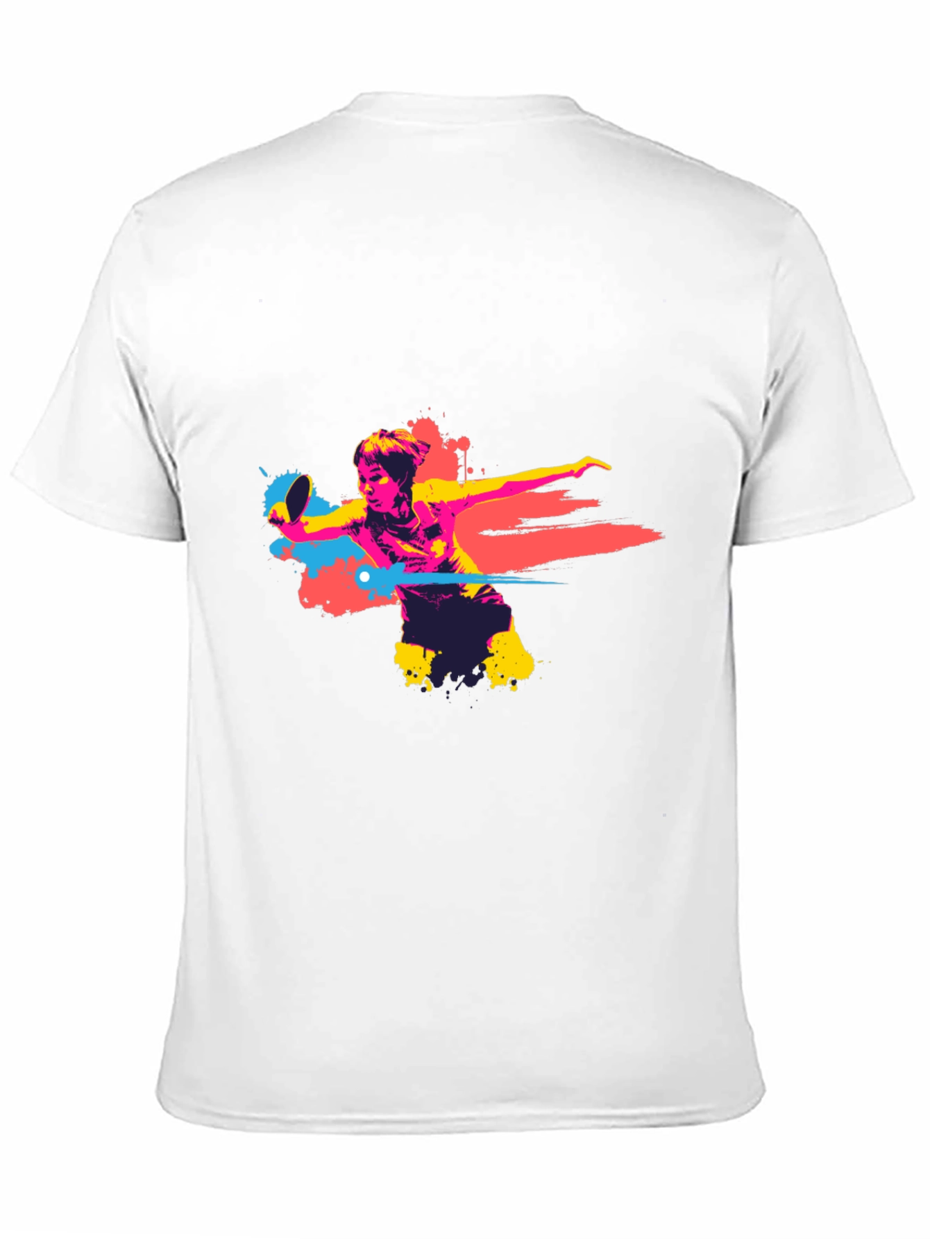 Abstract Table Tennis Player Graphic T-Shirt