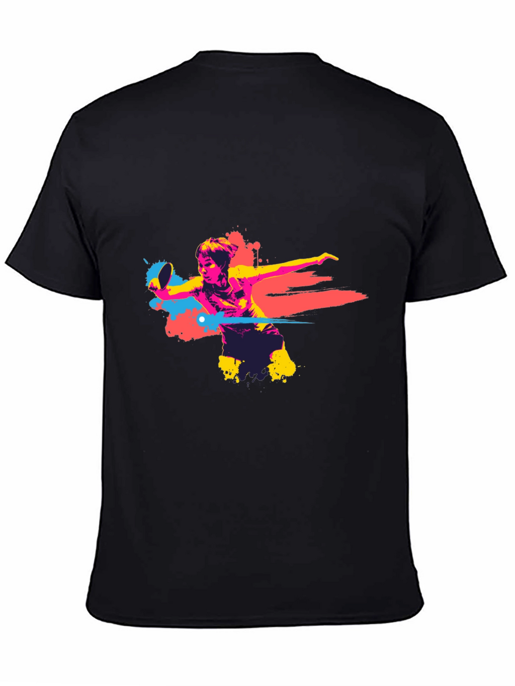 Abstract Table Tennis Player Graphic T-Shirt