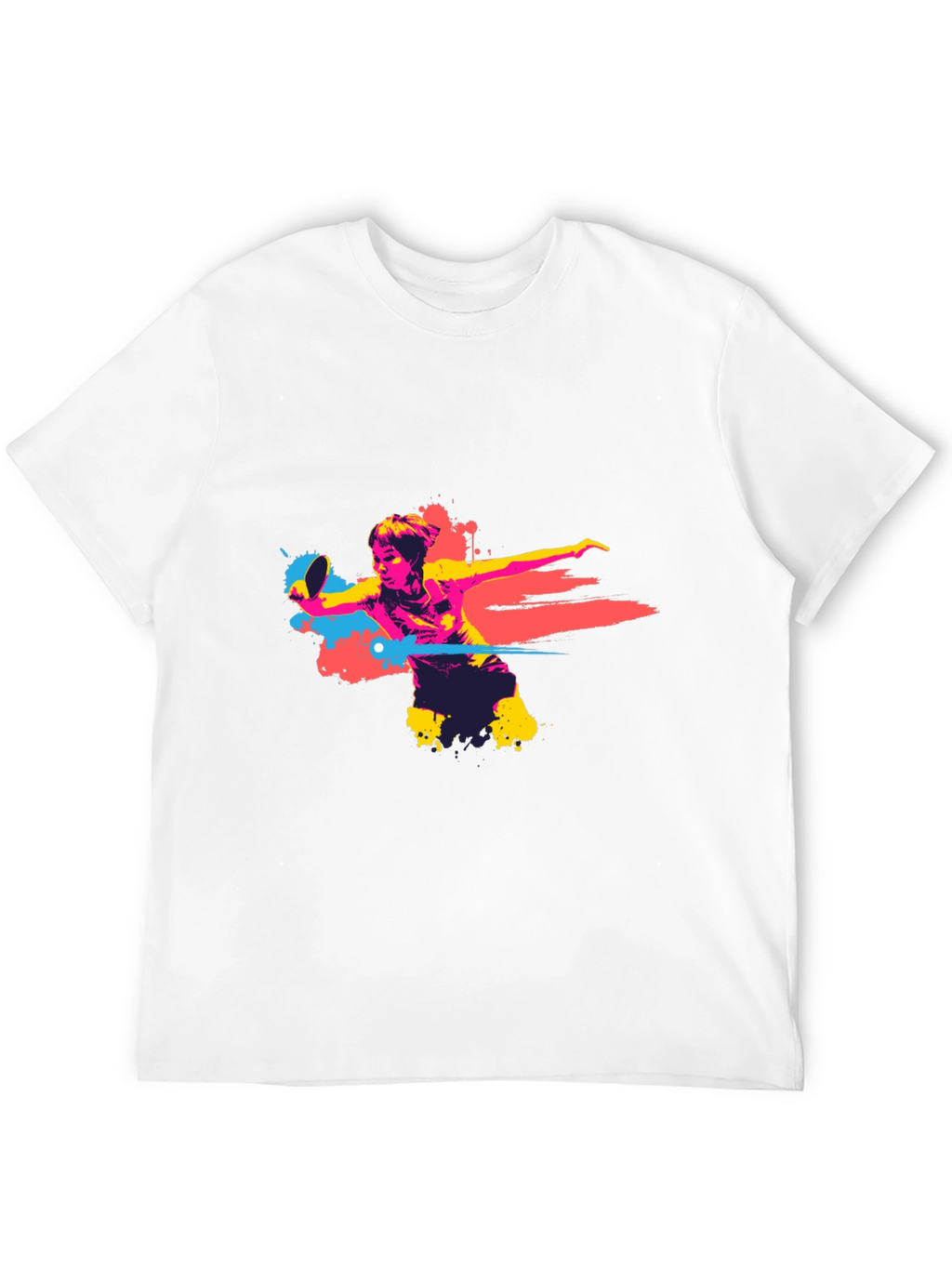 Abstract Table Tennis Player Graphic T-Shirt