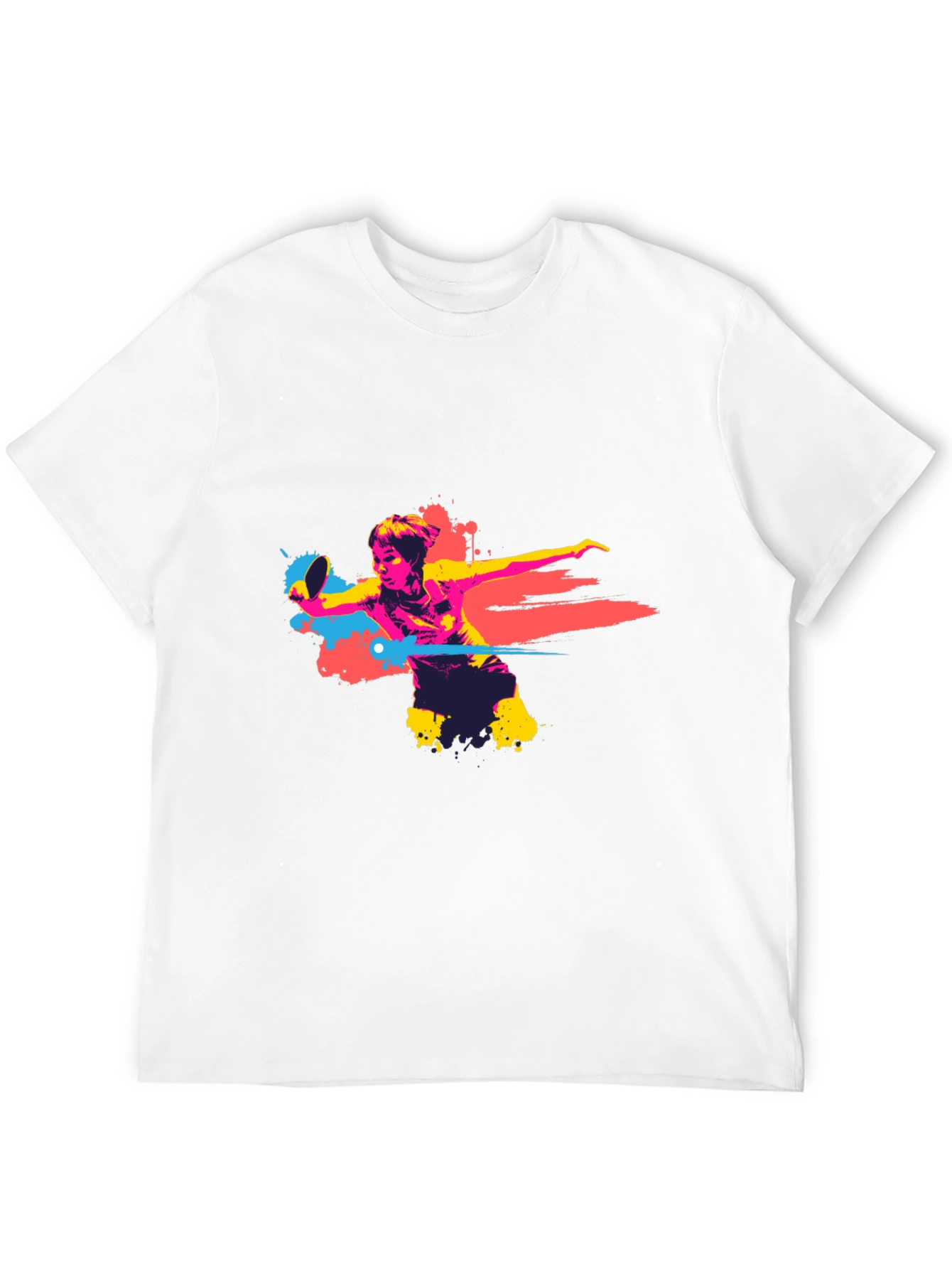 Abstract Table Tennis Player Graphic T-Shirt